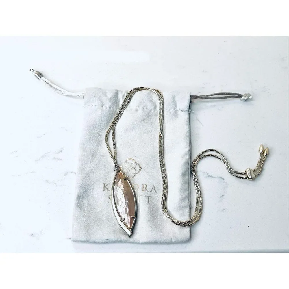 Kendra Scott Milla‎ Mother of Pearl Gold Thick Slide Necklace